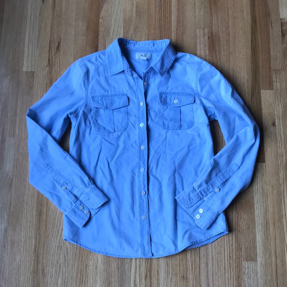 Per Se Denim long sleeve button down 🦋